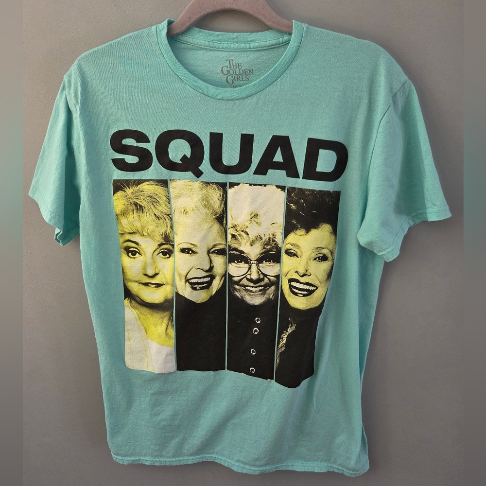 Golden Girls Squad T Shirt Size 100% Cotton Blue/Green TV Shows Size Large - Picture 2 of 4